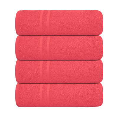 Luxury Soft Cotton Chevron Bath Sheet Red