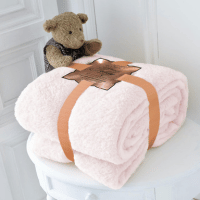 Teddy Collection Throw Pink 200cm x 240cm