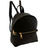 Small Quilted Backpack Black