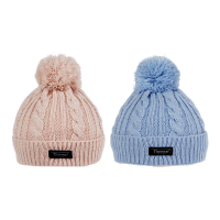 Girls Thermal Lined Cable Knit Bobble Hat