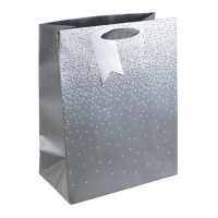 Large Gift Bag Silver Star Ombre Design