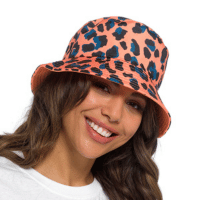 Ladies Animal Printed Reversible Bucket Hat
