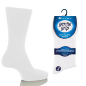 Mens Gentle Grip Socks White