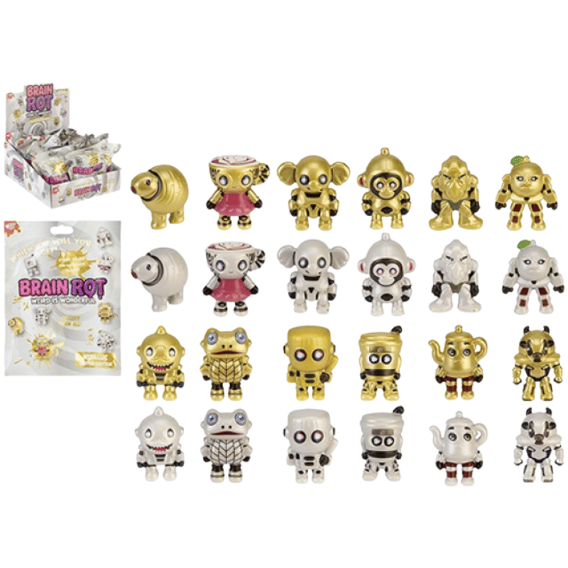 Wizz Toys Metallic PU Robot Brain Rot Squishy