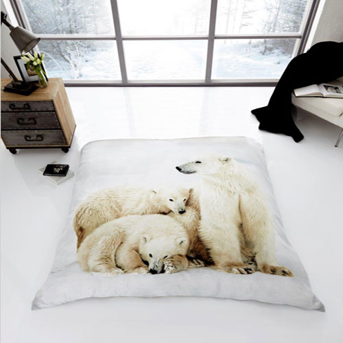 Wholesale Bedding Mink Fauk Fur Throw WildHeart Polar Bear