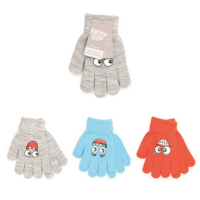 Kids Smiley Face Print Gloves