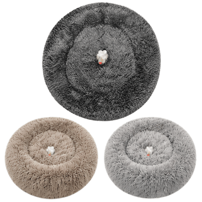 Round Shaggy Pet Beds
