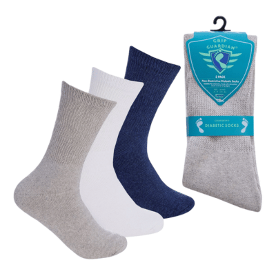 Ladies 3 Pack Diabetic Socks Assorted