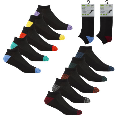 Mens 5 Pack Mesh Insert Trainer Socks | A&K Hosiery UK Wholesale ...