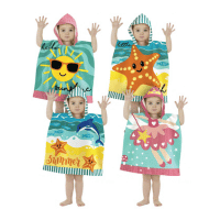 Mini Kids Hooded Poncho Pal Beach, Bath Towels