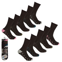 Ladies 5 Pack Heel And Toe Glitter Socks