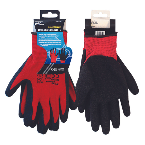 SAFETY WORK GLOVES Latex Coated Orange Rubber Heavy Duty Mens Builders Gardening £1.89 - UK