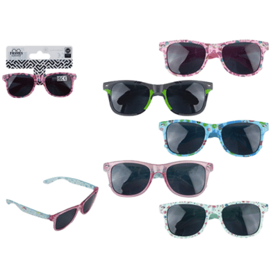 Childrens Assorted Pattern Plastic Framed Sunglasses