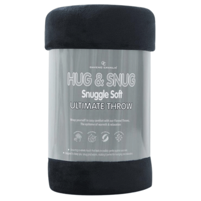 Hug & Snug Snuggle Soft Ultimate Throw - Black