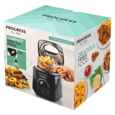 Progress 1L Compact Deep Fat Fryer - Black