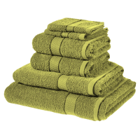 Luxury Touch 6 Piece Towel Bale Pale Green With Ribbon