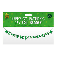 Happy St. Patrick's Day Foil Banner 2m