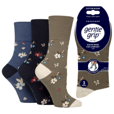 Ladies Gentle Grip Socks - Heirloom