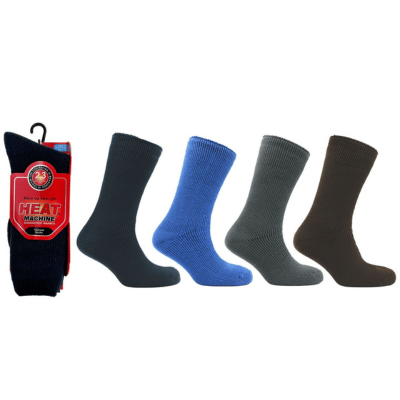 Mens Heat Machine 2.3 TOG Rated Thermal Socks Assorted Colours