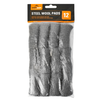 Grade 0 Steel Wool Pads 12 Pack
