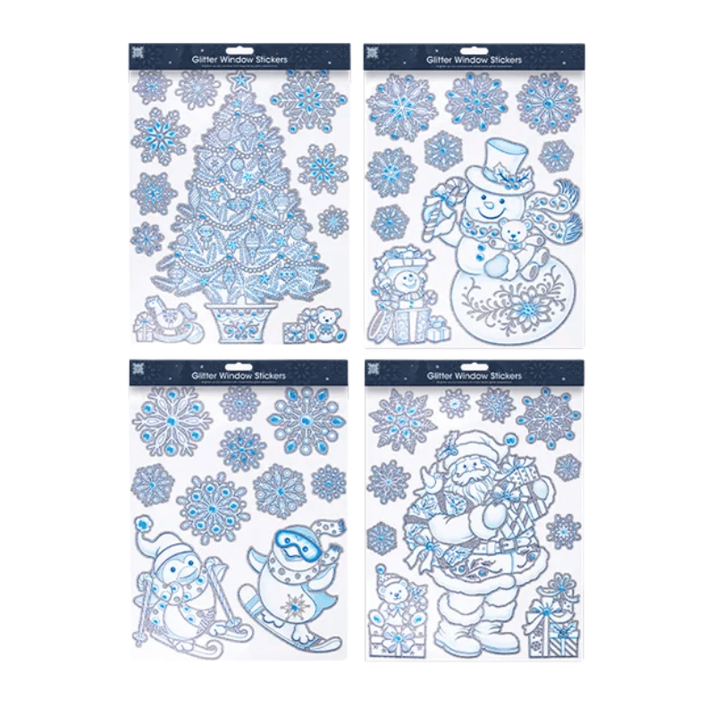 Christmas Glitter Window Stickers