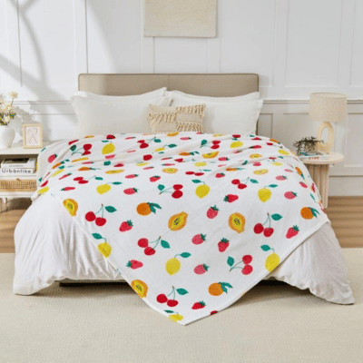 Fun Design Flannel Throw - Fruits 230cm x 230cm