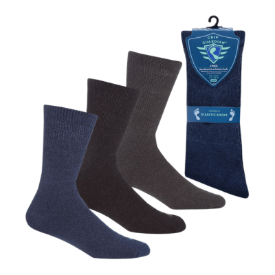 Mens 3 Pack Diabetic Socks Assorted