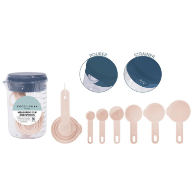 Coco & Gray Measure Cup & Lid / 6 Measure Spoons