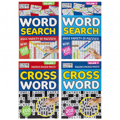 A5 Travel Crossword Word Search Books