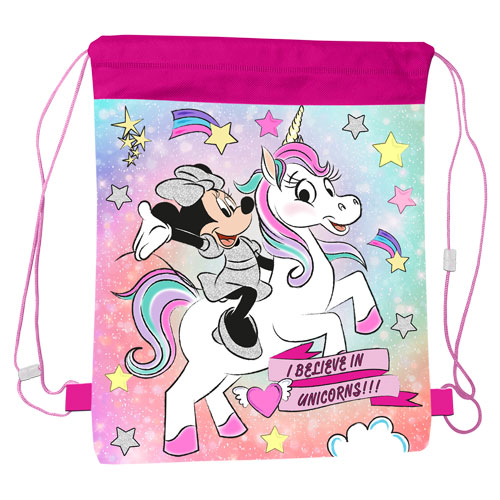 Official Minnie Mouse Unicorns Pull String Bag