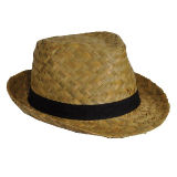 Adults Straw Trilby Hat