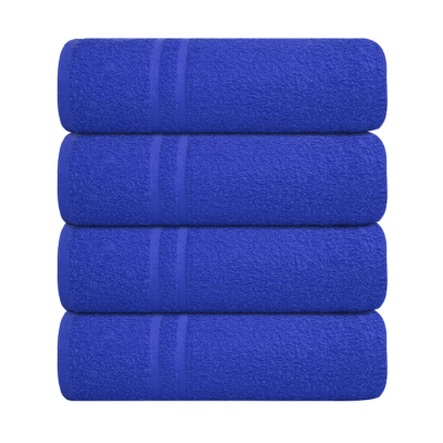 Luxury Soft Cotton Chevron Bath Sheet Blue