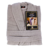 One Size Unisex Luxury Bath Robe Silver