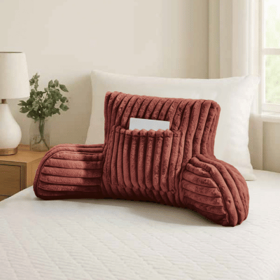 Ribbed Cuddle Cushion - Rust
