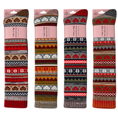 Ladies Nordic Design Boot Socks - Long