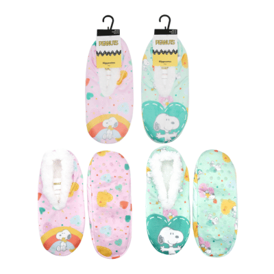 Official Ladies Peanuts/Snoopy Cosy Slipper Socks Fur Lined