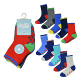 Baby Boys 5 Pack Heel And Toe Socks With Grippers