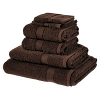 Luxury Touch 6 Piece Towel Bale Chocolate With Ribbon