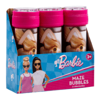 Barbie 3 Pack Bubbles with Maze Game