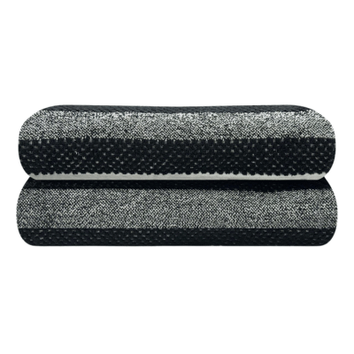 Royal Stripe Hand Towels Black