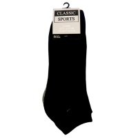 Mens Classic Trainer Socks Black 6-11