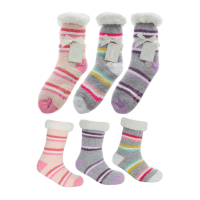 Ladies Cosy Socks Strip With Gripper