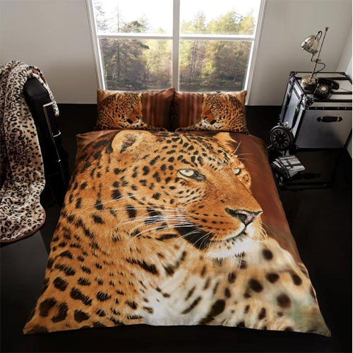 3D Leopard Duvet Set