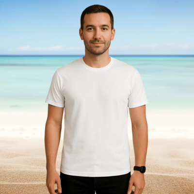 Mens 100% Cotton 200GSM T-Shirt White