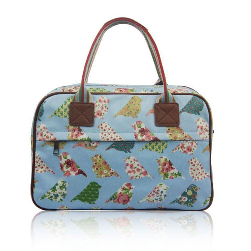 Birds And Flowers Day Bag Light Blue