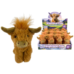 13cm Plush Highland Cow In Display Box