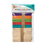 Craft Wooden Lolly Sticks 80 Pack