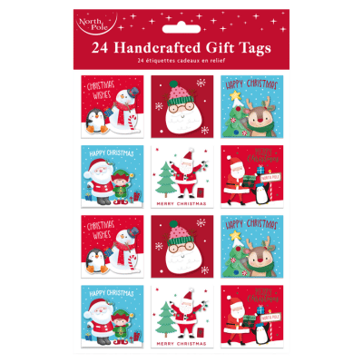 24 Pack Cute Christmas Handcrafted Gift Tags