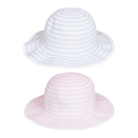 Girls Pin Stripe Floppy Sun Hat