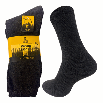 5 Pack Cotton Rich Work Socks